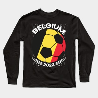 Belgium Flag Soccer Football Team Long Sleeve T-Shirt